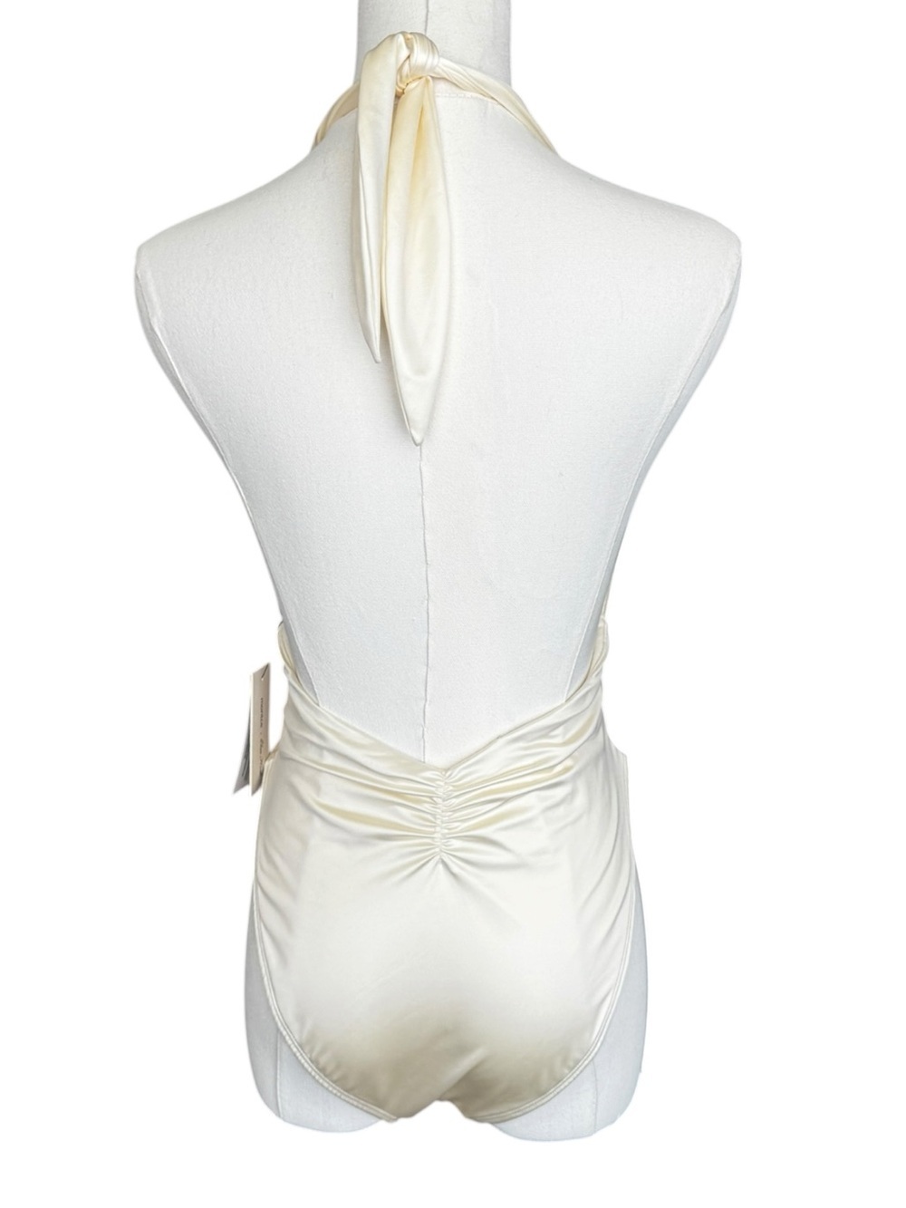 NWT MONTCE x Elsa Hosk Cream Silkie Tropez One-Piece Swimsuit Large - Picture 8 of 13